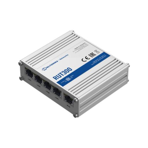 [TELTONIKA_RUT300] Teltonika Router Industrial VPN, 5 Puertos 10/100 Mbps
