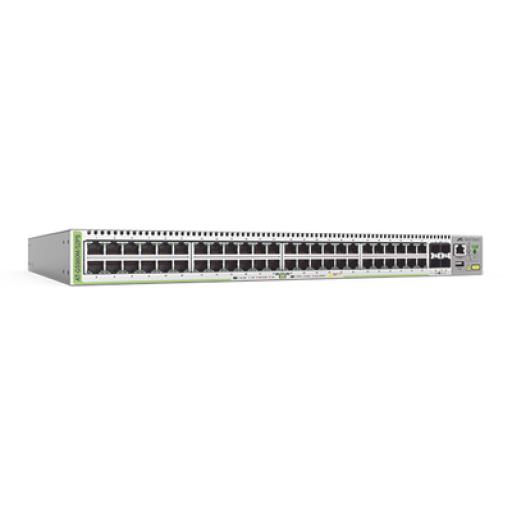 [ALLIEDTELESIS_AT-GS980M/52PS-10] Allied Telesis Switch PoE+ Administrable CentreCOM GS980M, Capa 3 de 48 puertos 10/100/1000Mbps + 4 SFP Gigabit, 740 W