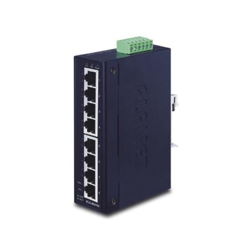 [PLANET_IGS-801M] Planet Switch Industrial Administrable Capa 2,  8 Puertos Gigabit, Doble Entrada de Alimentación Para Fuente Redundante