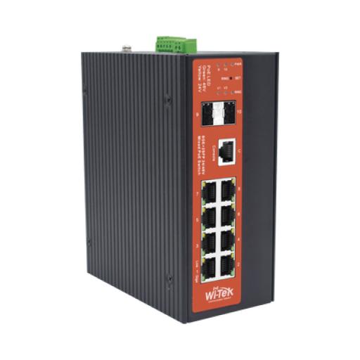 [WI-TEK_WI-PMS310GF-ALIEN-I] WI-TEK Switch Industrial Administrable Gigabit con 2 Puertos PoE bt + 6 Puertos PoE af/at o 24 V Pasivo + 2 SFP Gigabit, 240 W