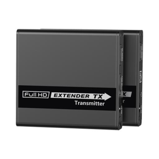 [EPCOM_TT223] Epcom Kit Extensor HDMI para distancias de 70 metros / Soporta resoluciones 720 y 1080P @ 60 Hz / Cat 6, 6a y 7 / Cero Latencia / Uso 24/7 / HDR10 / Salida Loop /  Configuración EDID / Soporta control remoto del equipo fuente / Salida de audio de 3.5mm