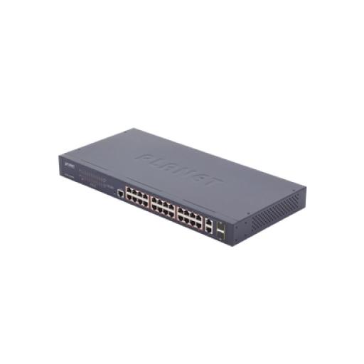 [PLANET_FGSW-2624HPS] Planet Switch administrable de 24 puertos 10/100TX PoE+ y 2 puertos combo TP/SFP Gigabit