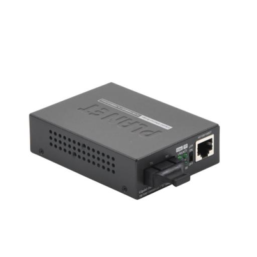 [PLANET_GT-802] Planet Convertidor de Medios UTP/Fibra Óptica de 1000 Mbps, Multi-Modo, Hasta 550 m, Conector SC