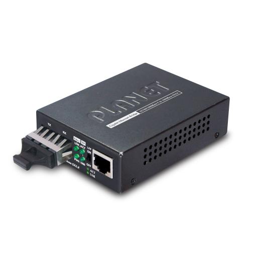 [PLANET_GT-802] Planet Convertidor de Medios UTP/Fibra Óptica de 1000 Mbps, Multi-Modo, Hasta 550 m, Conector SC