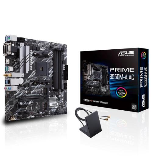 [ASUS_PRIME B550M-A AC] Tarjeta madre ASUS Micro ATX PRIME B550M-A AC S-AM4 AMD B550 HDMI