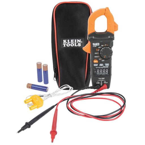 [KLEINTOOLS_CL-390] Klein Tools Amperímetro Digital de Gancho, Rango Automático de  400 A CA/CD. (MIDE CORRIENTE DIRECTA)