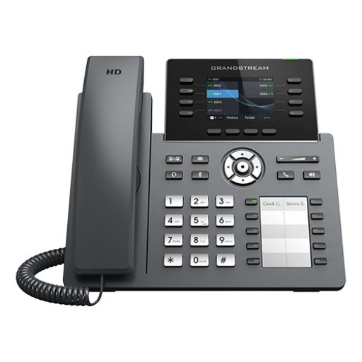 [GRANDSTREAMNETWORKS_GRP2634] Grandstream Networks Teléfono IP Wi-Fi, Grado Operador, 8 líneas SIP con 4 cuentas, pantalla a color 2.8", puertos Gigabit, Bluetooth, PoE, codec Opus, IPV4/IPV6 con gestión en la nube GDMS