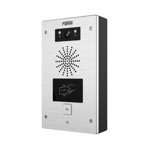 [FANVIL_I32V] Fanvil Video portero IP, 2 líneas SIP, 2 relevadores, lector de tarjeta RFID, Onvif, con botón para llamada, anti-vandálico, PoE, IP65 e IK10, PoE