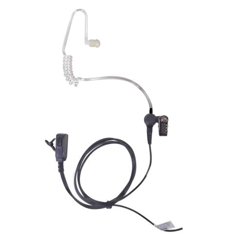 [TXPRO_TX-EHKAV2] txPRO Micrófono - audífono de solapa con tubo acústico transparente para KENWOOD TK3230/3000/3402/3312/3360/3170,NX240/340/220/320/420 con tubo acústico de PU (grado médico)