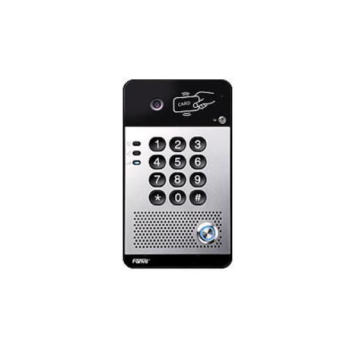 [FANVIL_I30] Fanvil Vídeo Portero IP con 2 líneas SIP, cámara HD, relevador integrado, teclado numérico y lectora de tarjetas RFID para control de acceso, PoE