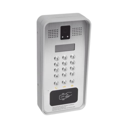 [FANVIL_I33V] Fanvil Video portero IP/SIP Con Cámara y pantalla LCD, 2 Relevadores Integrados (entrada y salida), Onvif y lector de tarjetas RFID, puerto WIEGAND (entrada).