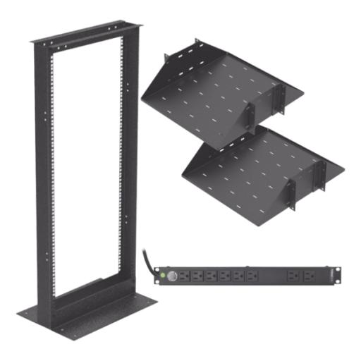 [LINKEDPROBYEPCOM_KIT-ORG-24HD] LINKEDPRO BY EPCOM Kit de Rack Estándar 19", 24 UR con 2 Charolas  y PDU (8 tomas). Ideal para UPS y Servidores tipo Torre.