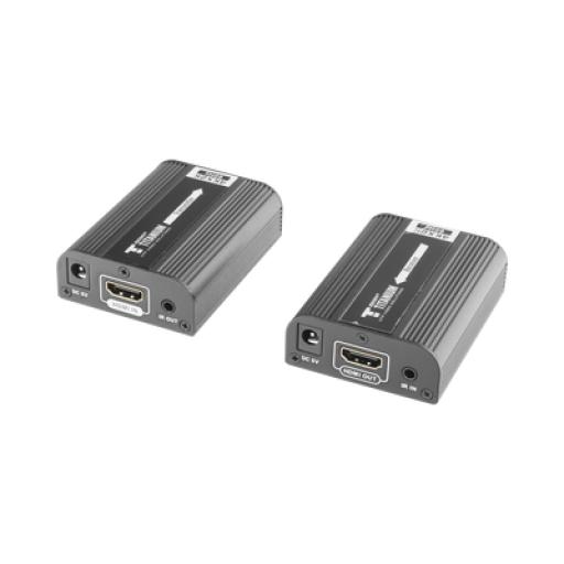 [EPCOM_TT-672] Epcom Kit Extensor HDMI para distancias de 30 metros / Resolución 4K x 2K@ 30 Hz/ Cat 6, 6a y 7 / HDCP2.2 / HDMI 2.0  / Soporta PCM, HDbitT / Soporta control remoto del equipo fuente.