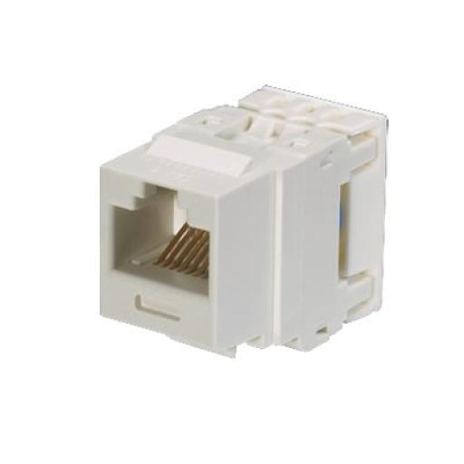 [PANDUIT_NK688MWH] Panduit Conector Jack Estilo 110 (de Impacto), Tipo Keystone, Categoría 6, de 8 posiciones y 8 cables, Color Blanco