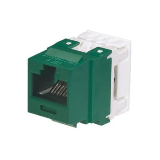 [PANDUIT_NK688MGR] Panduit Conector Jack Estilo 110 (de Impacto), Tipo Keystone, Categoría 6, de 8 posiciones y 8 cables, Color Verde