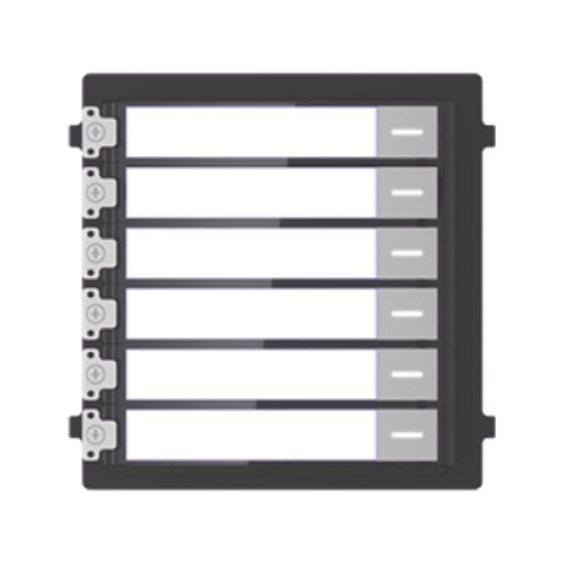 [HIKVISIONDIGITALTECHNOLOGY_DS-KD-KK] Hikvision Digital Technology Módulo de Botones Para Videoportero Modular / Llamada de un solo Toque / Soporta Hasta 6 Monitores Principales