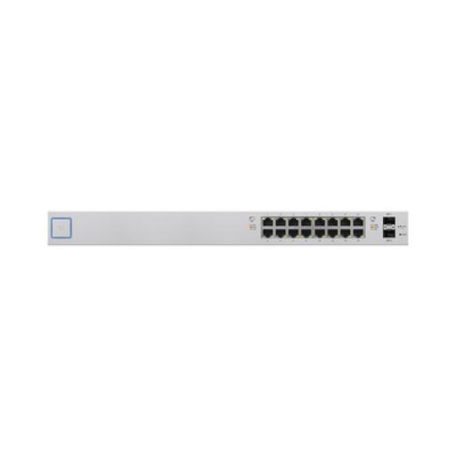 [UBIQUITINETWORKS_US-16-150W] Ubiquiti Networks Switch UniFi administrable de 18 puertos (16 Gibabit PoE+ 802.3at/af y pasivo 24V + 2 SFP) 150 Watts