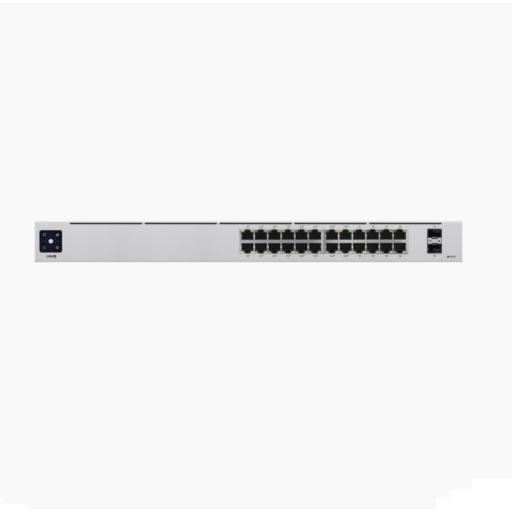 [UBIQUITINETWORKS_USW-24-POE] Ubiquiti Networks UniFi Switch USW-24-POE Gen2, Capa 2 de 24 puertos (16 puertos PoE 802.3af/at + 8 puertos Gigabit) + 2 puertos 1G SFP, 95W, pantalla informativa