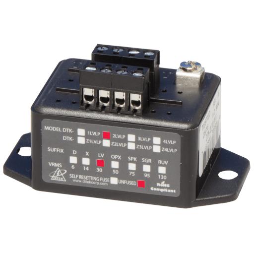 [DITEK_DTK-2LVLPLV] Ditek Protector contra Sobretensiones del Circuito de Datos y Señalización / Lazos NAC, SLC, IDC, PIV, Paneles de Incendio, Alarma, Altavoces y Teléfonos