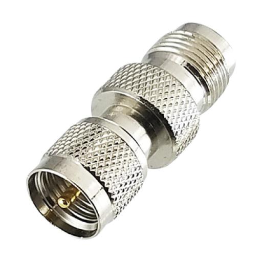 [RFINDUSTRIES_RFU-623] RF Industries Adaptador en Línea, de Conector Mini UHF Macho a TNC Hembra, Níquel/ Oro/ Teflón.