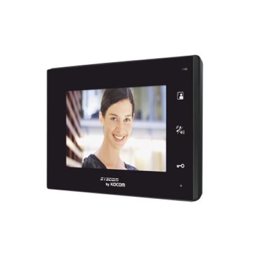 [KOCOM_KCV-A374B] Kocom Monitor adicional color negro manos libres con pantalla LCD a color de 7"