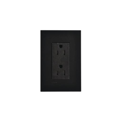 [LUTRON_LTRF15TRBL] Lutron Tomacorriente, receptaculo, color negro, 15A.