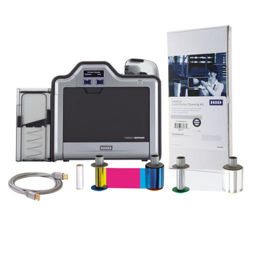 [HIDIDENTITY_89305] HID Identity Kit Impresora Retransferencia HDP5000/ Doble Lado/ Incluye Ribbon, Film y Software/ 3 Años Garantía