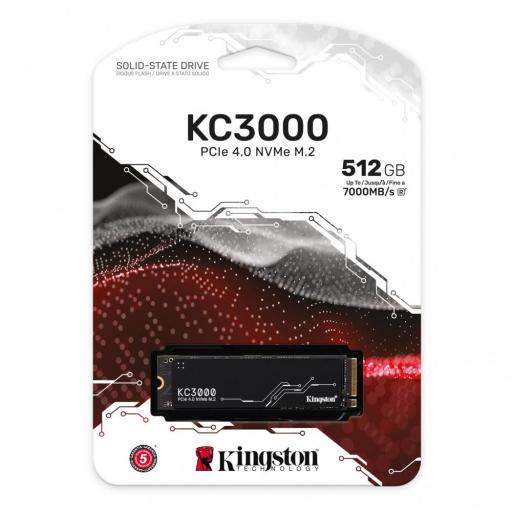 [KINGSTONTECHNOLOGY_SKC3000S/512G] SSD Kingston KC3000 NVMe 512GB PCI 4.0 M.2 SKC3000S/512G