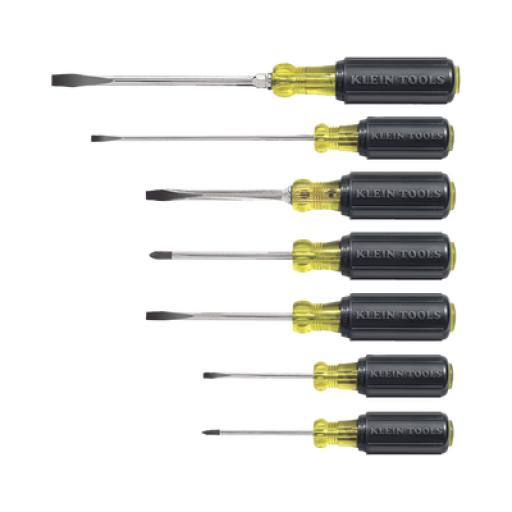 [KLEINTOOLS_85076] Klein Tools Juego de Desarmadores de Punta Plana y Phillips (7 Piezas).