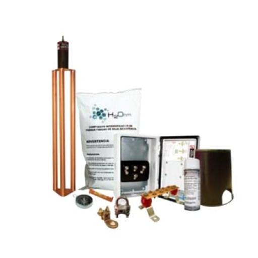[TOTALGROUND_KIT-MASTER-70K] Total Ground Kit de tierra física modelo TG70K con Electrodo Magnetoactivo y Accesorios de Instalación, capacidad: 70 AMP