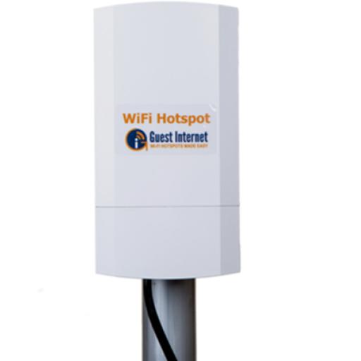 [GUESTINTERNET_GIS-K3] GUEST INTERNET Hotspot inalámbrico 2.4 GHz para exterior, antenas sectorial 8 dBi, Throughput 75 Mbps, ideal para la venta de códigos de acceso a Internet