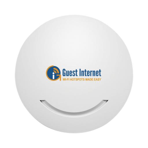 [GUESTINTERNET_GIS-K5] GUEST INTERNET Hotspot con WiFi 2.4 GHz integrado para interior, instalción en techo, ideal para la venta de códigos de acceso a Internet, MIMO 2x2, 1 puerto WAN - 1 puertos LAN