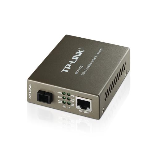 [TPLINK_MC111CS] TPLINK Convertidor Fibra Óptica WDM Monomodo / 1 puerto RJ45 10/100 Mbps / 1 puerto SC/UPC 100 Mbps /  Hasta 20 Km / Para su Funcionamiento Requiere el Modelo MC112CS / Plug and Play