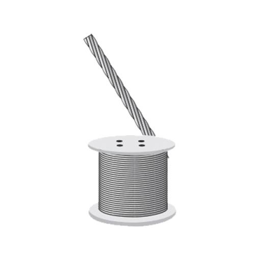 [CAMESA_S-RET-338CAM] CAMESA Cable Retenida 7 Hilos, Resistencia 4900 Kg. Diámetro 3/8" Galv. clase A.  (Precio por Metro).