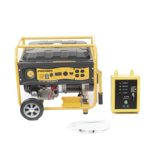[EPCOM_EPGEN7000ATS] Epcom Generador a Gasolina con Encendido Automático, 6.5KW, Jaula con Ruedas para Fácil Traslado