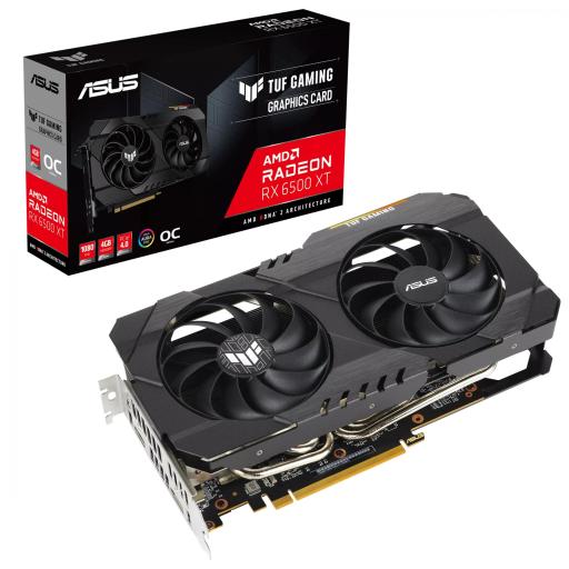 [ASUS_TUF-RX6500XT-O4G-GAMING] ASUS TARJETA DE VIDEO ASUS (TUF-RX6500XT-O4G-GAMING) 64-BIT,PCI-E 4.0,DP,HDMI,8K,DUAL FAN
