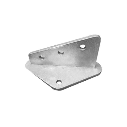 [SYSCOMTOWERS_SLM-ANG-2G] SYSCOM TOWERS Ancla Aleta de 3 Orificios con 2 Puntos de Fijación. Uso en Fijación de mástiles. Galvanizado por Inmersión en Caliente.