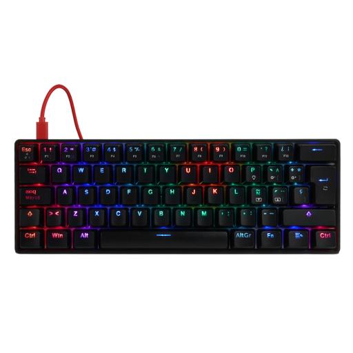 [GAMEFACTOR_KBG560-RD] Game Factor KBG560 teclado USB QWERTY Español Negro