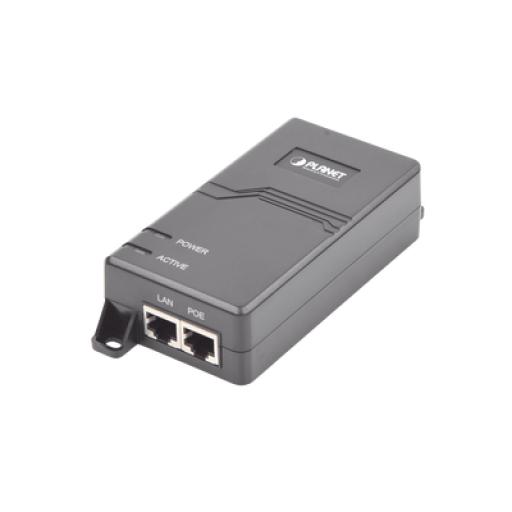 [PLANET_POE-163] Planet Inyector PoE  IEEE 802.3at, Puertos Gigabit, Hasta 30 W de salida PoE (Mid-span)