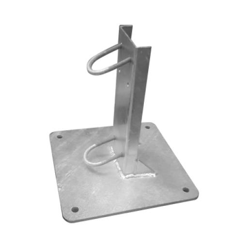 [SYSCOMTOWERS_SLM-BA-4G] SYSCOM TOWERS Base Recta Reforzada Galvanizada para Mástil de 1" a 2" de Diámetro.