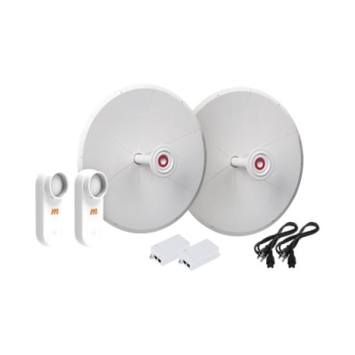 [MIMOSANETWORKS_C5X-TXPD30-KIT] Mimosa Networks Kit de 2 radios C5X con antenas TXPD30C5X (30 dBi), rango de frecuencia extendida (4.9 a 6.4 GHz), incluye inyector POE y cable de alimentación