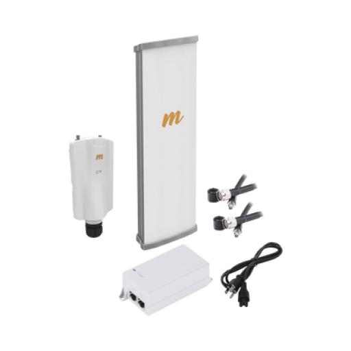 [MIMOSANETWORKS_A5XN45KIT] Mimosa Networks Kit de radio A5x con antena N545X4, 4.9 a 6.4 GHz, 700 Mbps, hasta 64 usuarios concurrentes,  Monitoreo a travez de la nube, incluye jumper, PoE24V, cable de alimentación y montaje 