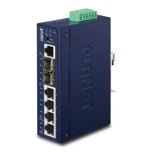 [PLANET_IGS-5225-4T2S] Planet Switch Industrial Administrable Capa 2 con 4 Puertos 10/100/1000T y 2 Puertos SFP 1G/2.5G