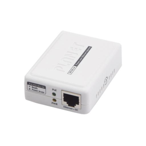 [PLANET_POE-152] Planet Inyector PoE 802.3af de 1 Puerto Gigabit 10/100/1000 Mbps (End-Span)