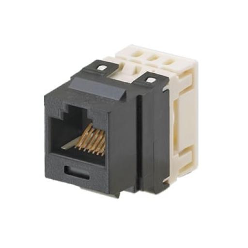 [PANDUIT_NK688MBL] Panduit Conector Jack Estilo 110 (de Impacto), Tipo Keystone, Categoría 6, de 8 posiciones y 8 cables, Color Negro