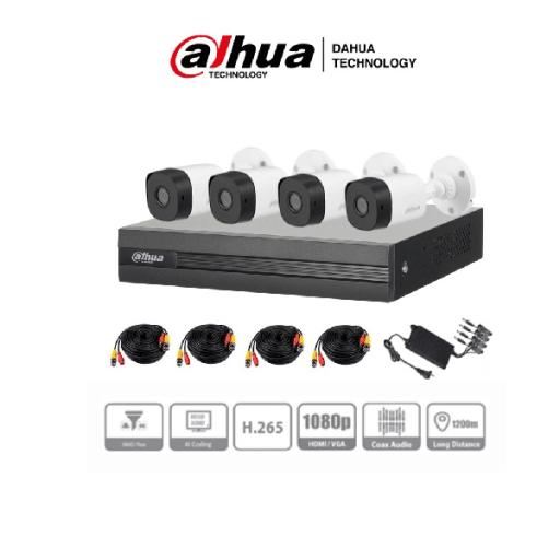 [DAHUA_DH-KIT/XVR1B04-I/4-B1A21N-0360B] Dahua KIT DAHUA DE 4 CAN DE 2 MPX/WIZSENSE/IA/ H.265+/ 4 CAM B1A21 2 MPX (DH-KIT/XVR1B04-I/4-B1A21N-0360B)