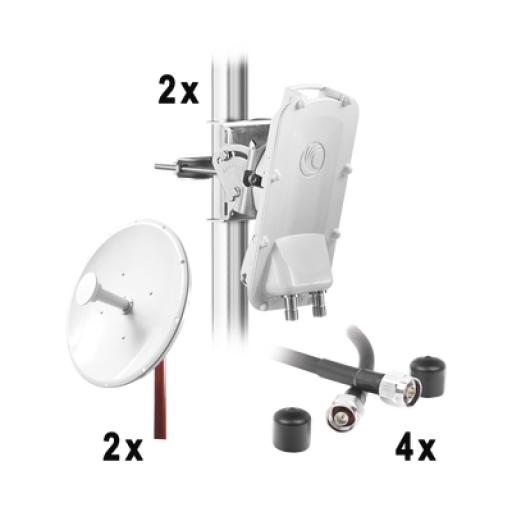 [CAMBIUMNETWORKS_PTP550-KIT34] Cambium Networks Enlace Backhaul completo de alta capacidad, incluye: 2x PTP550CE, 2x NP2GEN2 (34 dBi), 4x Jumpers