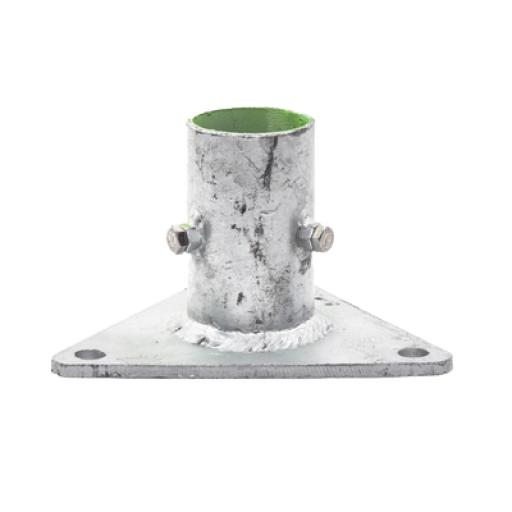 [SYSCOMTOWERS_SLM-BA-5G] SYSCOM TOWERS Base Triangular para Mástil de 1" a 2" con Opresores. Galvanizado por Inmersión en Caliente.