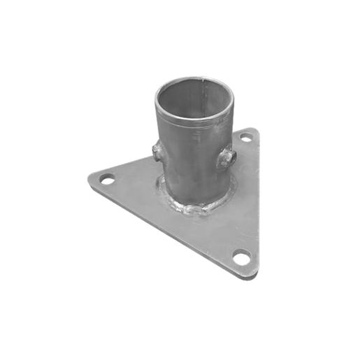 [SYSCOMTOWERS_SLM-BA-5G] SYSCOM TOWERS Base Triangular para Mástil de 1" a 2" con Opresores. Galvanizado por Inmersión en Caliente.