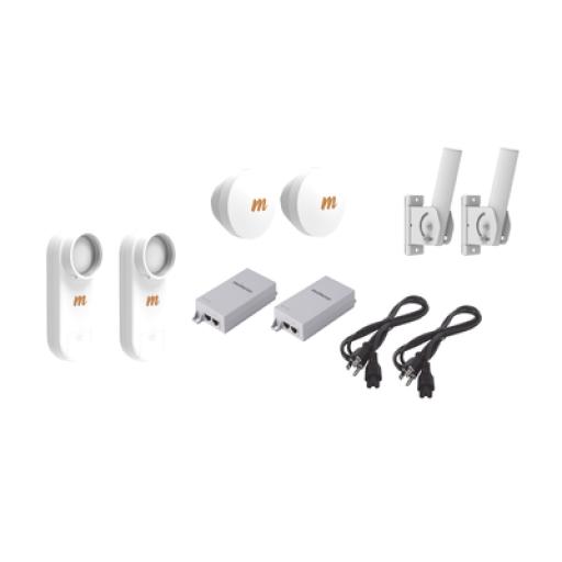 [MIMOSANETWORKS_C5X-PTP-KIT2] Mimosa Networks Kit de 2 radios C5X con 2 antenas de (16 dBi),  rango de frecuencia extendida (4.9 a 6.4 GHz),  incluye inyector POE, cable de alimentación y 2 FLEXIMOUNT-XL para alineación, distancia de hasta 6 km